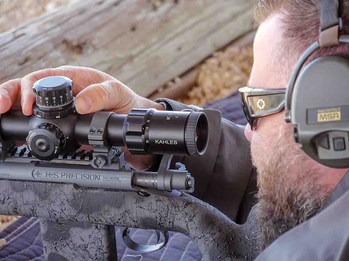 Most long-range shooters dial their scope’s elevation turret to compensate for bullet drop and hold for wind drift with the scope’s reticle hash marks.